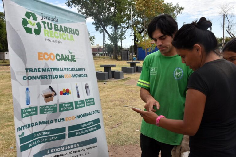 Merlo promueve el cuidado ambiental con el programa “Tu barrio recicla”